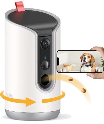 TKENPRO 2K Pet Camera Treat Dispenser